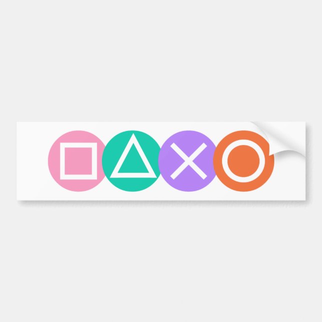 Fundamental Game Symbols Bumper Sticker (Front)