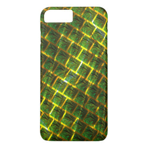 Fundo com imagem verde sob grade dourada? iPhone 8 plus/7 plus case