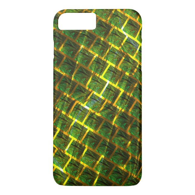 Fundo com imagem verde sob grade dourada? Case-Mate iPhone case (Back)