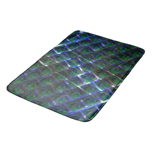 Fundo de imagem verde sob grade flutuando? bath mat (Angled)