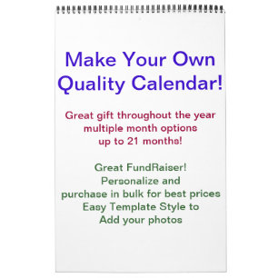 Fundraiser Calendar DIY Calendar