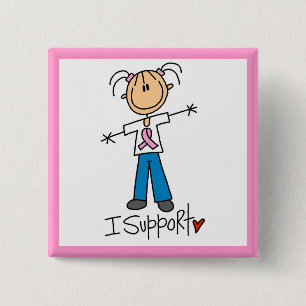 Fundraising I Support 15 Cm Square Badge