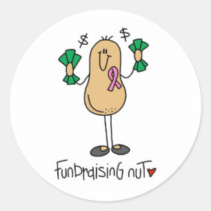 Fundraising Nut T-shirts and Gifts Classic Round Sticker
