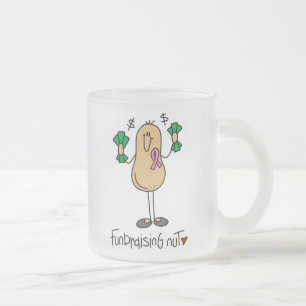 Fundraising Nut T-shirts and Gifts Frosted Glass Coffee Mug