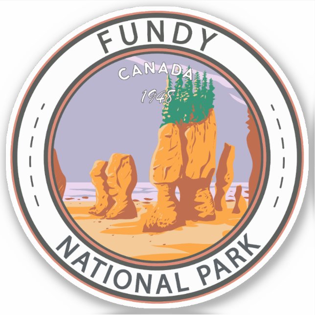 Fundy National Park Canada Travel Art Vintage (Front)