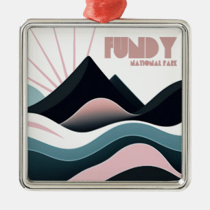 Fundy National Park Coloured Hills Metal Tree Decoration