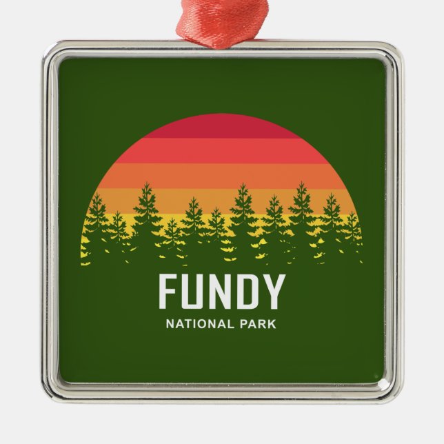 Fundy National Park Metal Tree Decoration (Front)