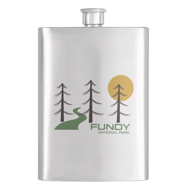 Fundy National Park Trail Hip Flask (Front)