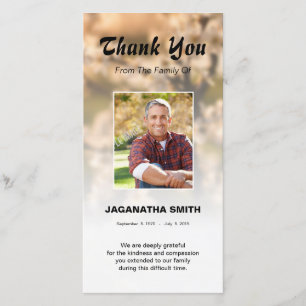 Funera Thank You Card