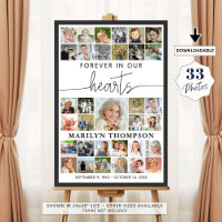 Funeral 33 Photo Collage Forever in Our Hearts