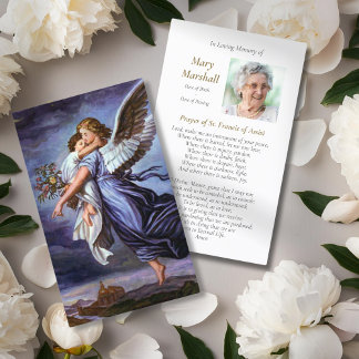 Funeral Angel Of The Lord Prayer Sympathy Cards 1