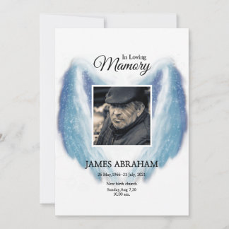 Funeral Announcement Card