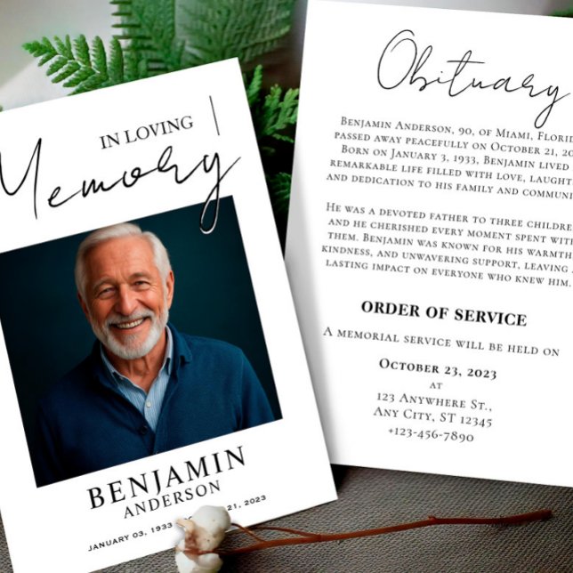 Funeral Announcement Photo In Loving Mamory  (Funeral Announcement Photo In Loving Mamory)