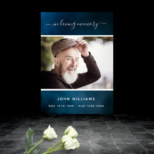 Funeral blue sky photo memorial welcome poster