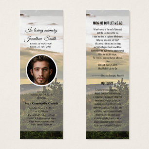 Funeral Bookmark Template