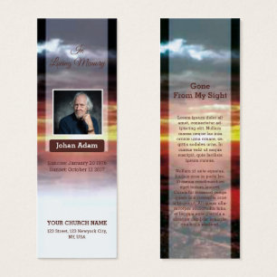 Funeral bookmark Template