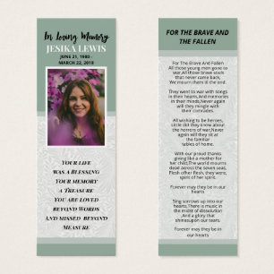 Funeral Bookmark Template