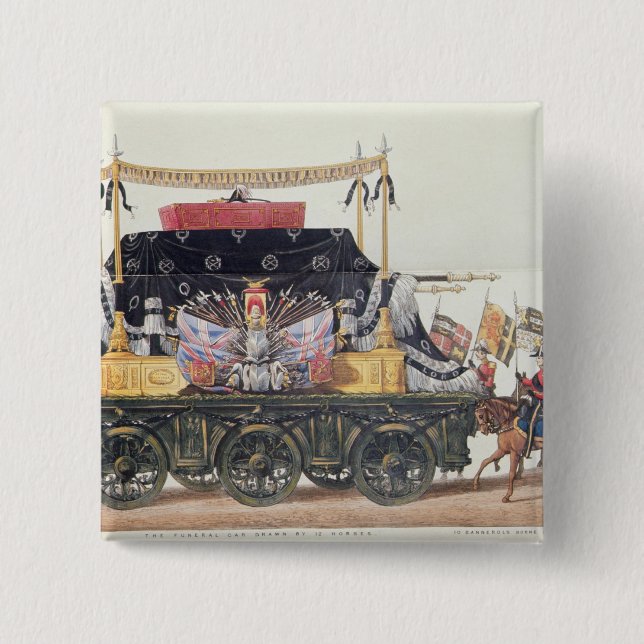Funeral Car of the Duke of Wellington, 1853 15 Cm Square Badge (Front)