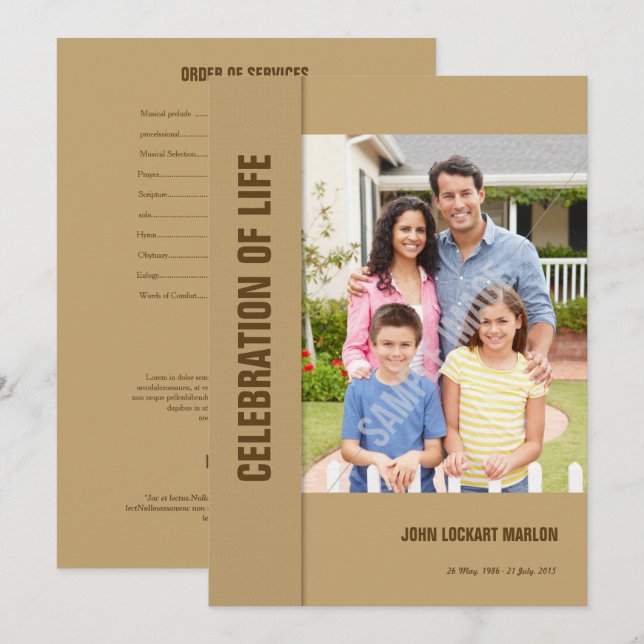 Funeral Card Template (Front/Back)