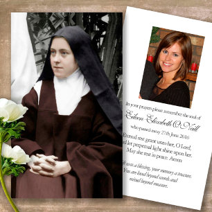 Funeral Catholic St Thérèse Prayer Sympathy Cards