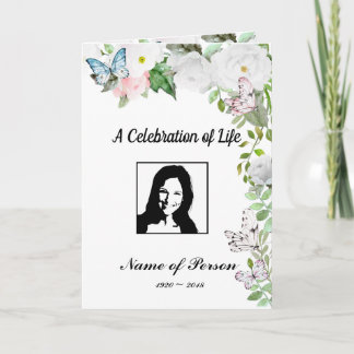 Funeral/Celebration of Life/Memorial Program Programme