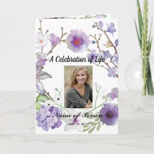 Funeral/Celebration of Life/Memorial Program Programme