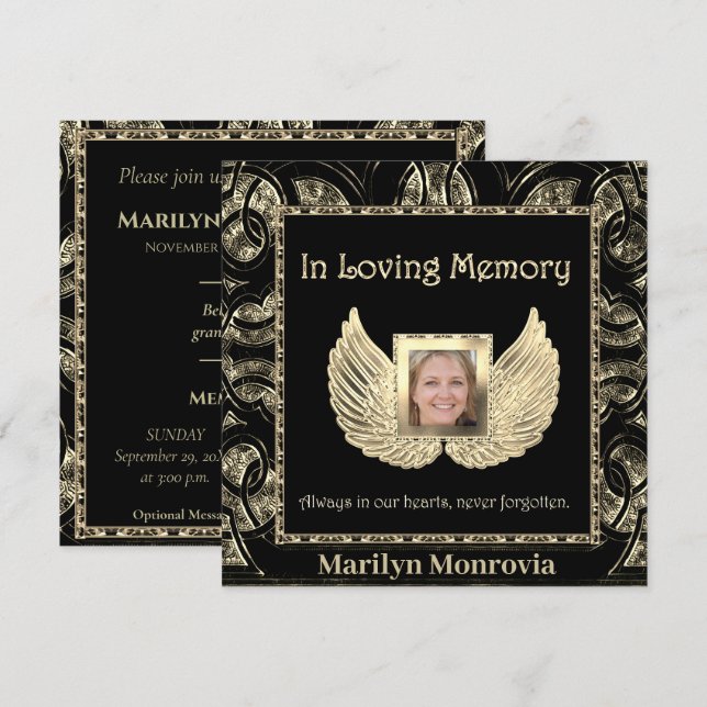 Funeral / Celebration of Life Notice Invitation (Front/Back)