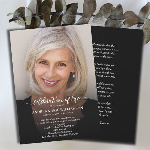 Funeral Celebration of Life Photo Invitation