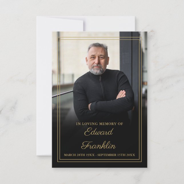 Funeral Celebration Of Life Photo Prayer Card (Front)