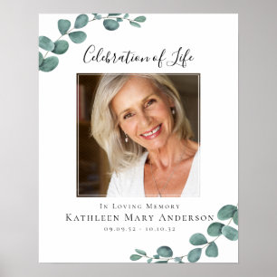 Funeral Celebration of Life Photo Welcome Sign