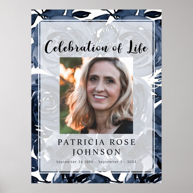 Funeral Celebration of Life Photo Welcome Sign (Front)