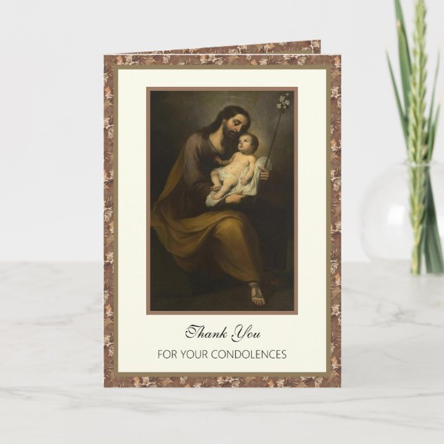 Funeral Celebration of Life Thank You Religious  Card (Front)