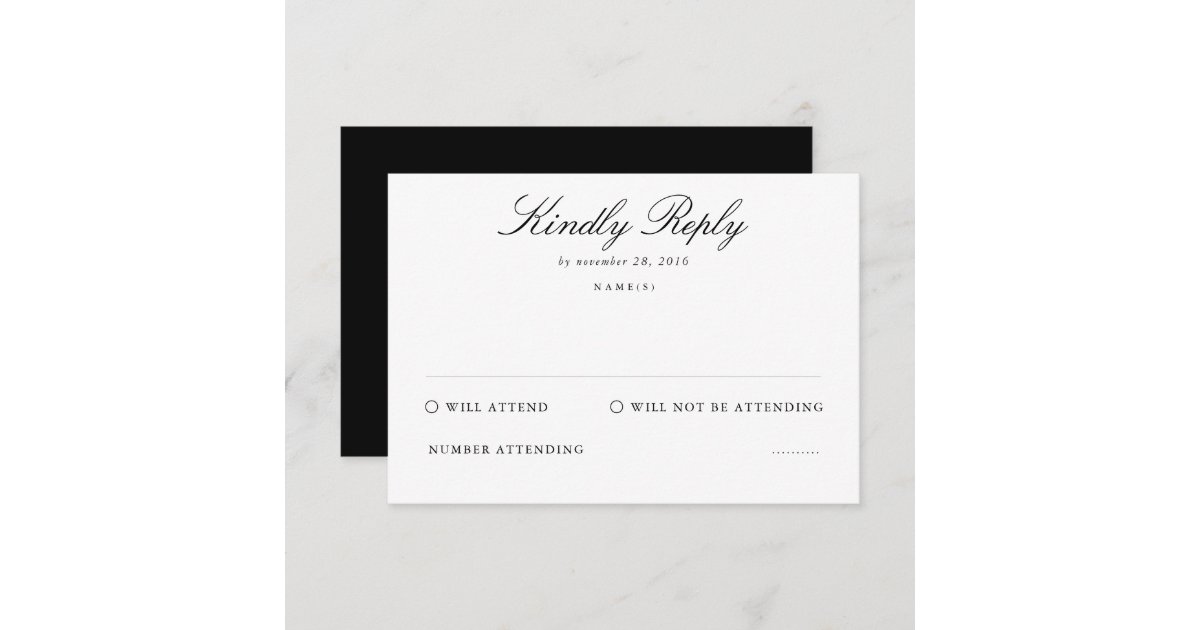 Funeral Ceremony Attendance RSVP Cards | Zazzle