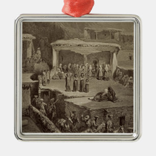 Funeral Ceremony in the Ruins at Akhaltchi, Dagest Metal Tree Decoration
