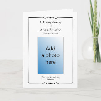 Funeral | Classic Order of Service Program Announcement