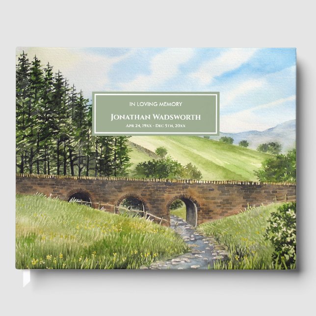 Funeral Condolence Scawgill Bridge Cumbria England Guest Book (Front)
