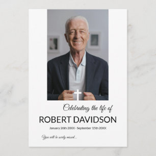 Funeral Custom Memorial Photo Table Programme