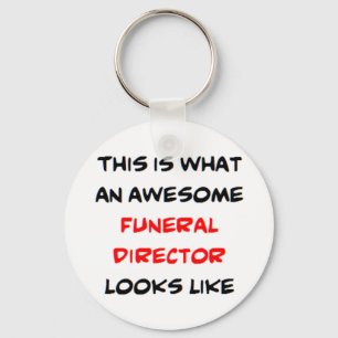 funeral director, awesome key ring