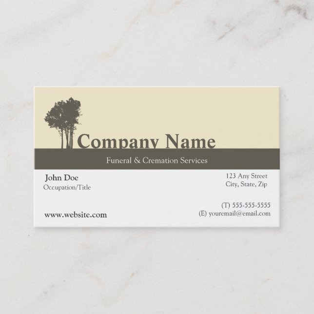 Funeral Director Business Card (Front)
