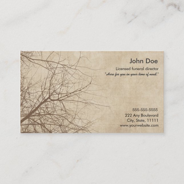 Funeral Director Business Card (Front)