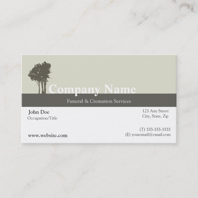 Funeral Director Business Card (Front)
