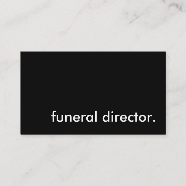 funeral director. business card (Front)