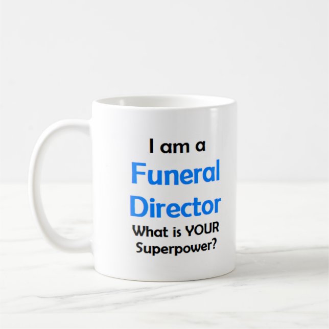 funeral director coffee mug (Left)