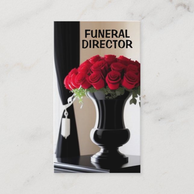Funeral Director For Cremation Services Business Card (Front)