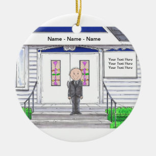 Funeral Director - Male Ceramic Tree Decoration
