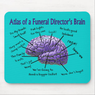 Funeral Director/Mortician Funny Brain Design Mouse Mat