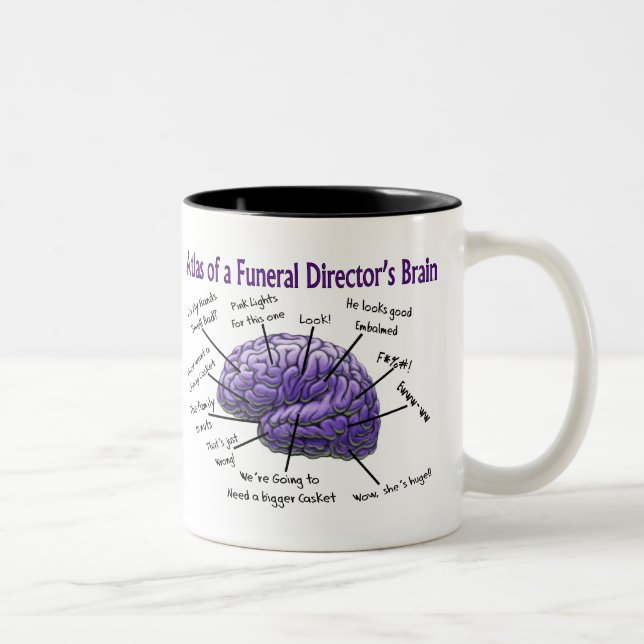 Funeral Director/Mortician Funny Brain Mug (Right)