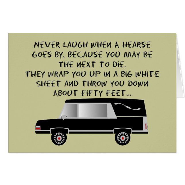 Funeral Director/Mortician Funny Hearse Design (Front Horizontal)