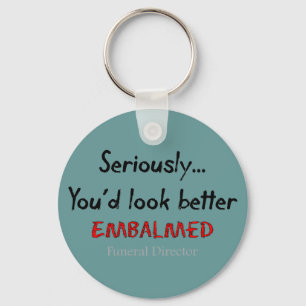 Funeral Director/Mortician Funny Hearse Design Key Ring