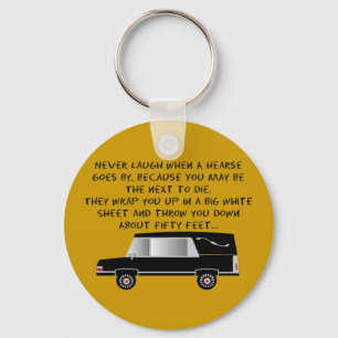 Funeral Director/Mortician Funny Hearse Design Key Ring